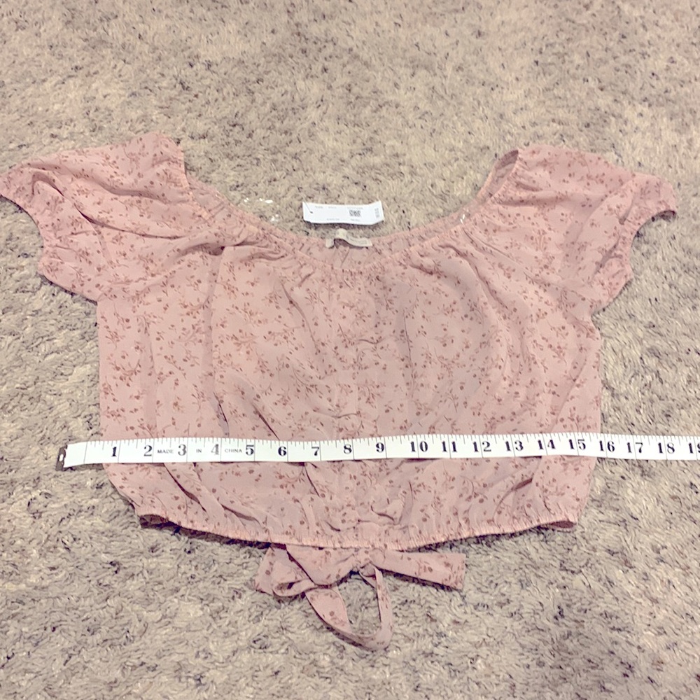 Sheer off the shoulder flower top